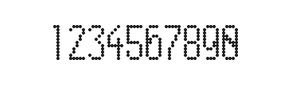 5×11数字点阵字体 ddN511AA1175