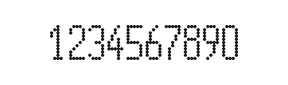 5×11数字点阵字体 ddN511AA1184