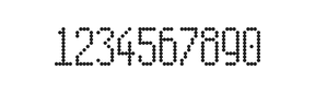 5×11数字点阵字体 ddN511AA1187