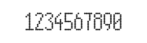5×11数字点阵字体 ddN511AA1189