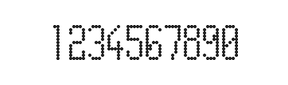 5×11数字点阵字体 ddN511AA1190