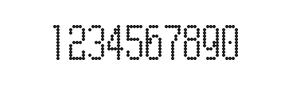 5×11数字点阵字体 ddN511AA1196