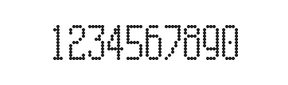 5×11数字点阵字体 ddN511AA1203
