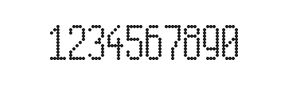 5×11数字点阵字体 ddN511AA1211
