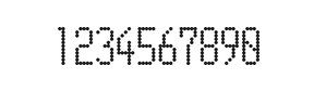 5×11数字点阵字体 ddN511AA1214