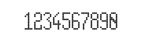 5×11数字点阵字体 ddN511AA1221