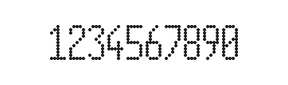 5×11数字点阵字体 ddN511AA1225