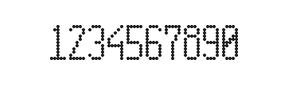 5×11数字点阵字体 ddN511AA1230