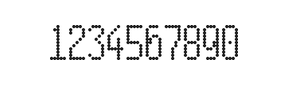 5×11数字点阵字体 ddN511AA1232