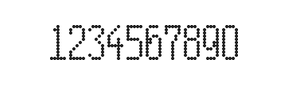 5×11数字点阵字体 ddN511AA1236
