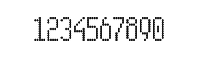 5×11数字点阵字体 ddN511AA1242
