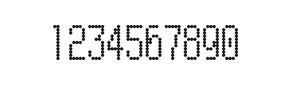 5×11数字点阵字体 ddN511AA1244