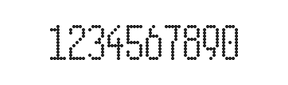 5×11数字点阵字体 ddN511AA1249