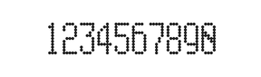 5×11数字点阵字体 ddN511AA1254