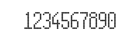 5×11数字点阵字体 ddN511AA1261