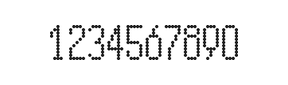 5×11数字点阵字体 ddN511AA1265
