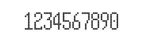 5×11数字点阵字体 ddN511AA1269