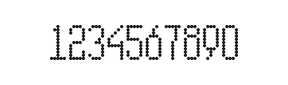 5×11数字点阵字体 ddN511AA1274