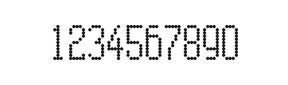 5×11数字点阵字体 ddN511AA1277