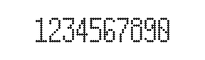 5×11数字点阵字体 ddN511AA1281