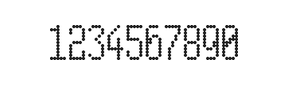 5×11数字点阵字体 ddN511AA1294