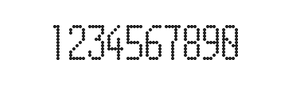 5×11数字点阵字体 ddN511AA1295