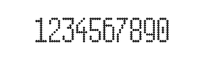 5×11数字点阵字体 ddN511AA1298
