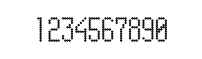5×11数字点阵字体 ddN511AA1300