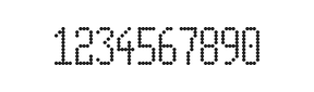 5×11数字点阵字体 ddN511AA1304