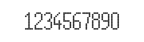5×11数字点阵字体 ddN511AA1307