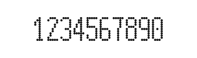 5×11数字点阵字体 ddN511AA1308