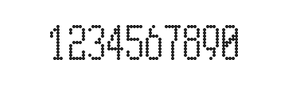 5×11数字点阵字体 ddN511AA1320
