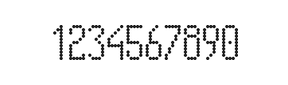 5×11数字点阵字体 ddN511AA1328