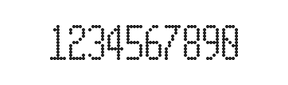 5×11数字点阵字体 ddN511AA1334