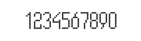 5×11数字点阵字体 ddN511AA1335
