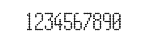 5×11数字点阵字体 ddN511AA1337