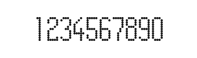 5×11数字点阵字体 ddN511AA1338