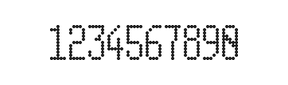 5×11数字点阵字体 ddN511AA1343