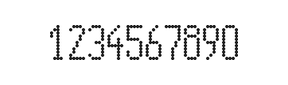 5×11数字点阵字体 ddN511AA1349