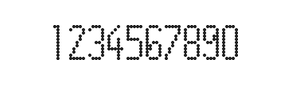 5×11数字点阵字体 ddN511AA1352