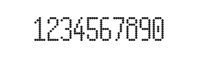 5×11数字点阵字体 ddN511AA1361