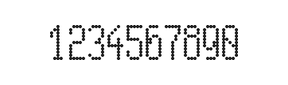 5×11数字点阵字体 ddN511AA1362