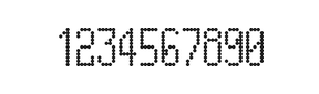 5×11数字点阵字体 ddN511AA1366