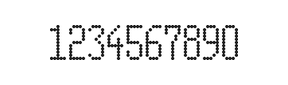 5×11数字点阵字体 ddN511AA1368