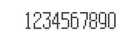 5×11数字点阵字体 ddN511AA1373
