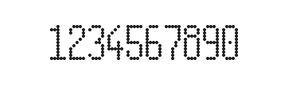 5×11数字点阵字体 ddN511AA1378