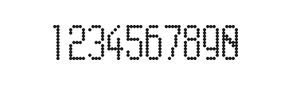 5×11数字点阵字体 ddN511AA1379