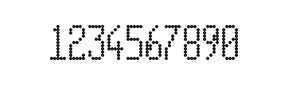 5×11数字点阵字体 ddN511AA1384
