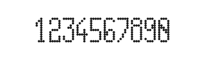5×11数字点阵字体 ddN511AA1386