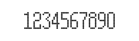 5×11数字点阵字体 ddN511AA1387